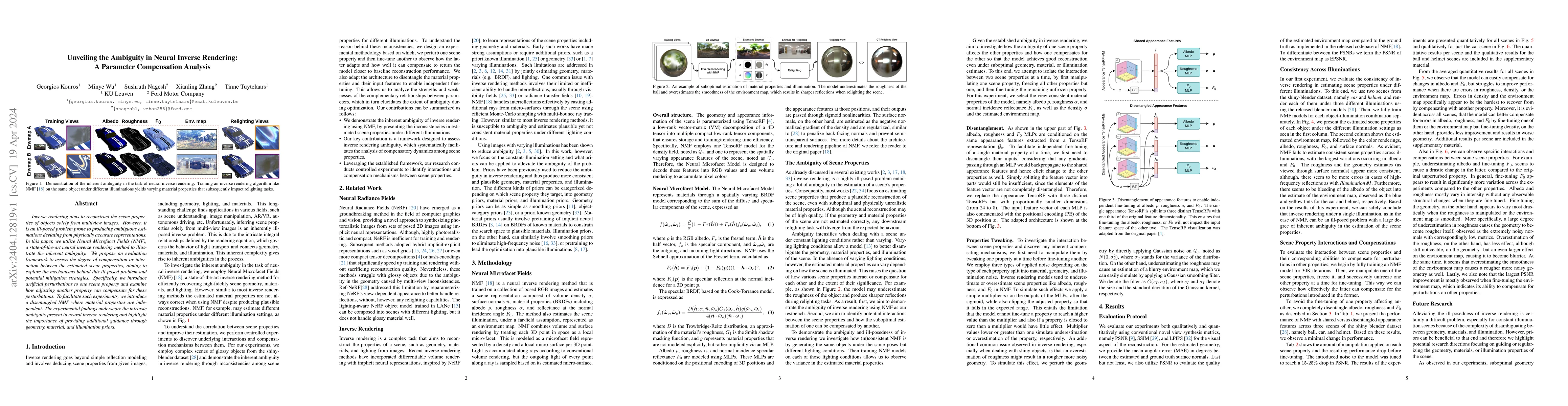 Thumbnail for Unveiling the Ambiguity in Neural Inverse Rendering: A Parameter
  Compensation Analysis