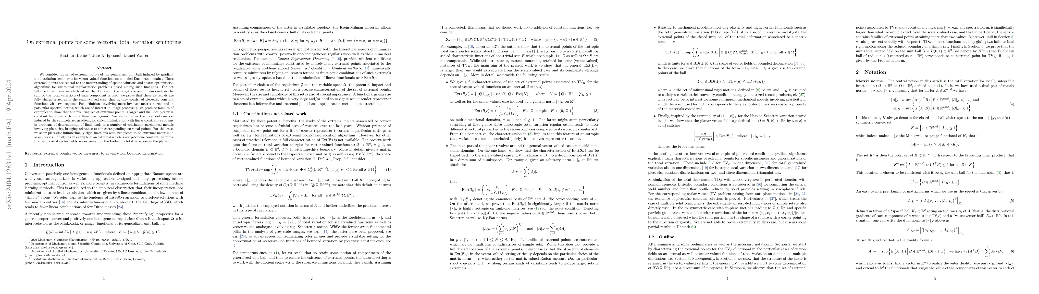Thumbnail for On extremal points for some vectorial total variation seminorms