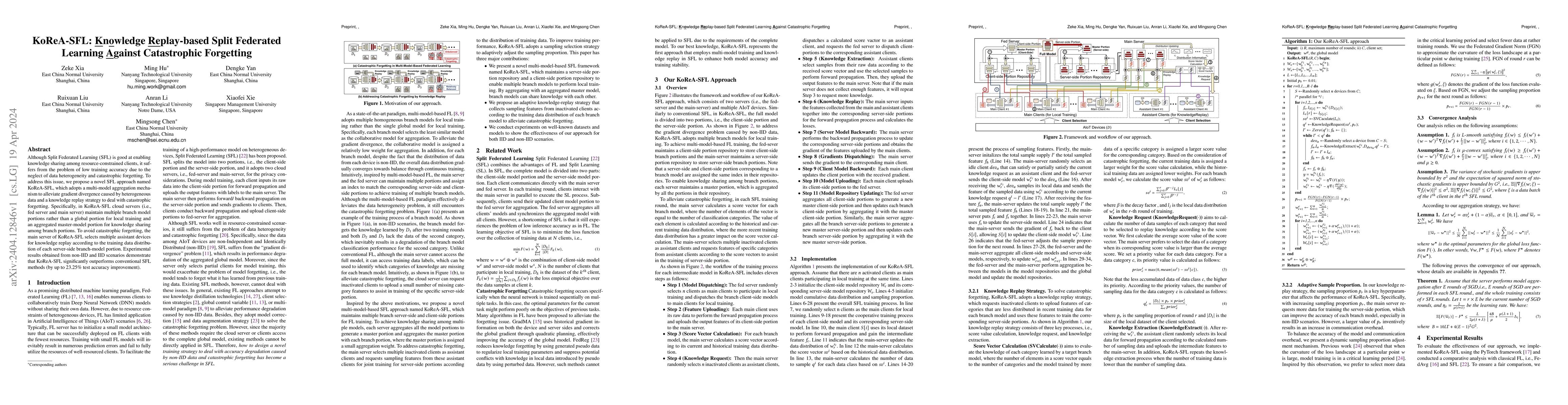 Thumbnail for KoReA-SFL: Knowledge Replay-based Split Federated Learning Against
  Catastrophic Forgetting