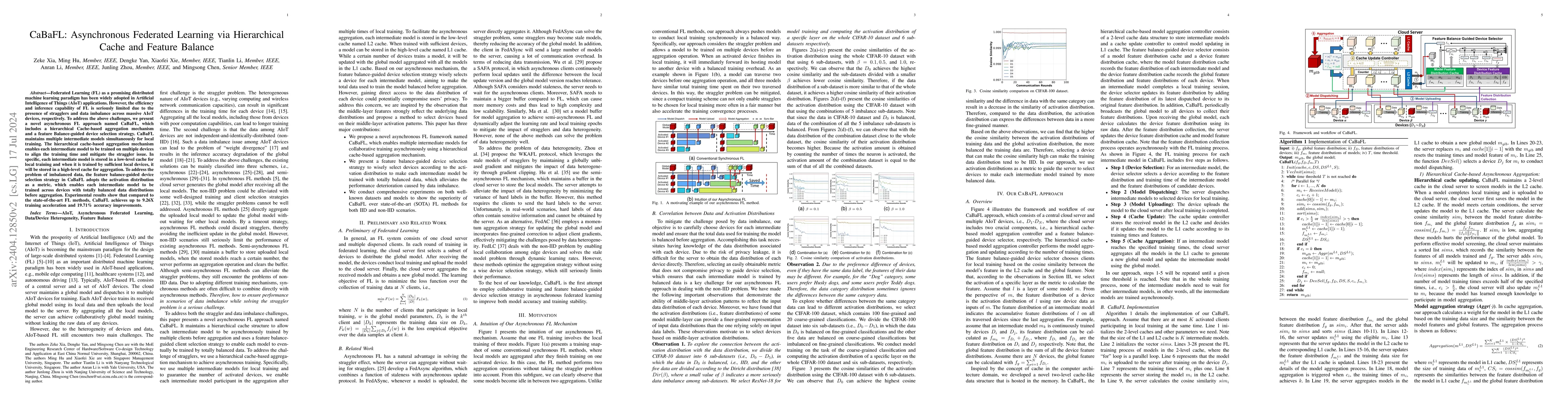Thumbnail for CaBaFL: Asynchronous Federated Learning via Hierarchical Cache and
  Feature Balance