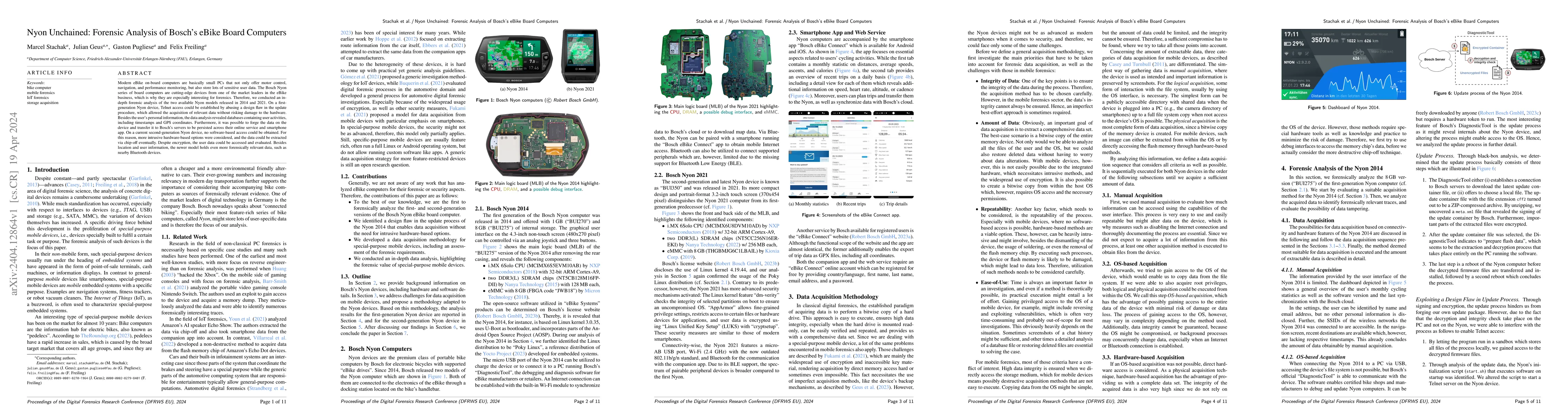 Thumbnail for Nyon Unchained: Forensic Analysis of Bosch's eBike Board Computers