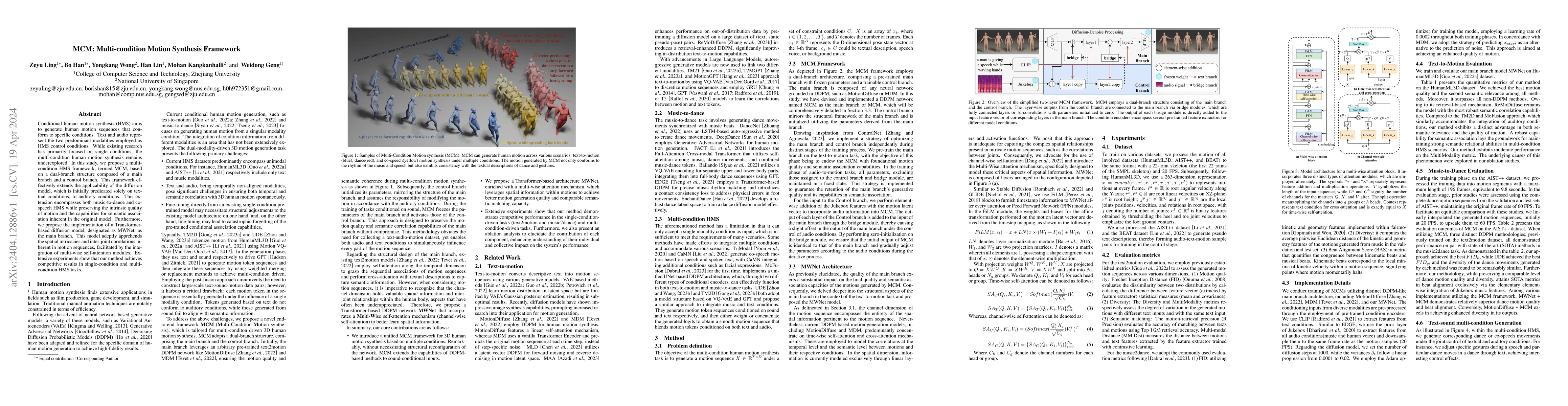 Thumbnail for MCM: Multi-condition Motion Synthesis Framework