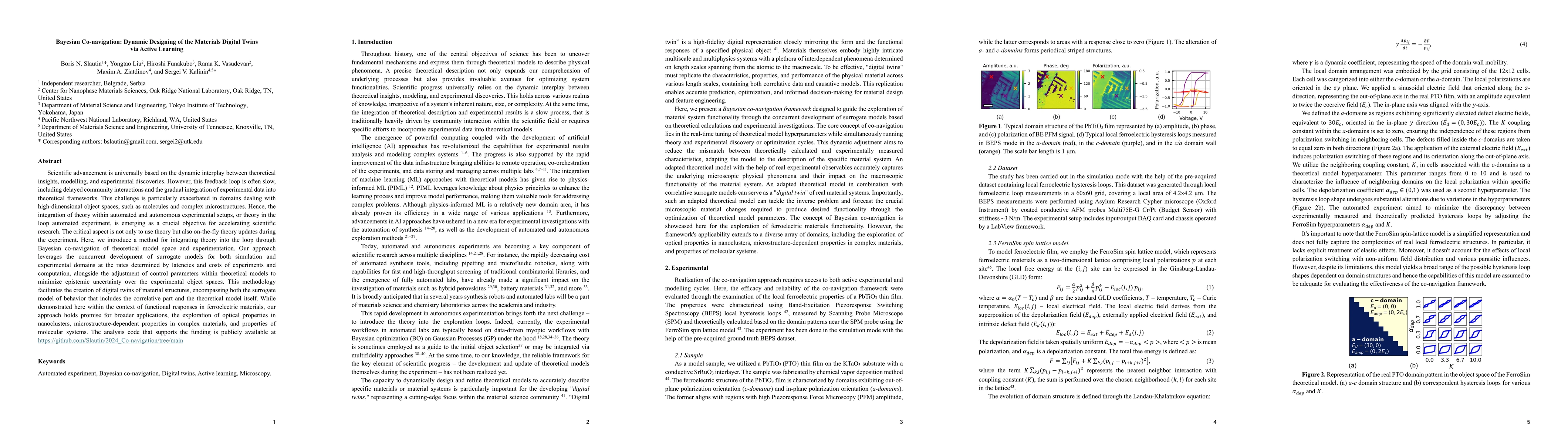 Thumbnail for Bayesian Co-navigation: Dynamic Designing of the Materials Digital Twins
  via Active Learning