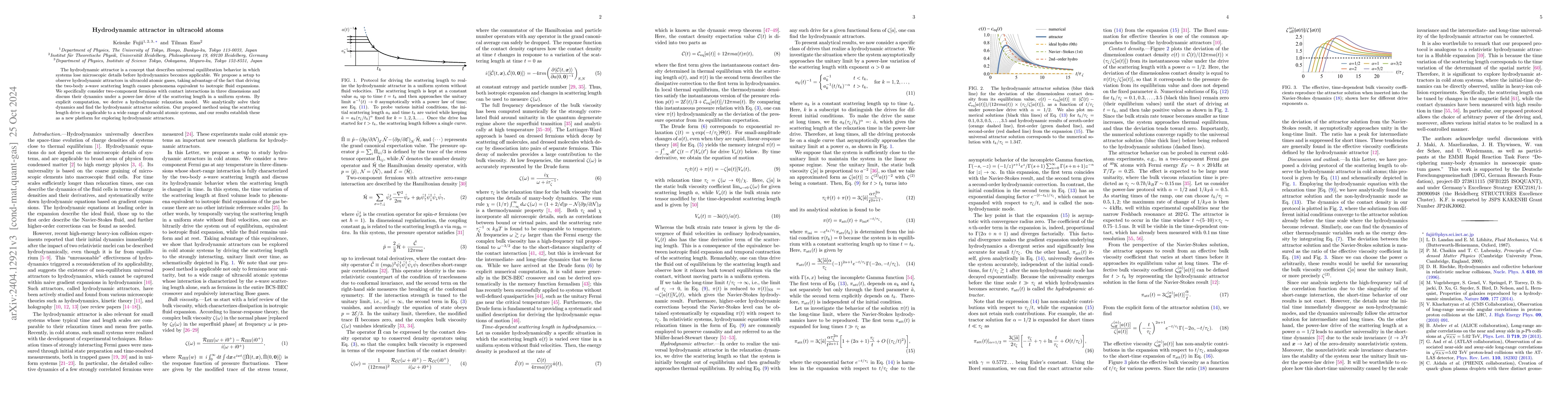 Thumbnail for Hydrodynamic Attractor in Ultracold Atoms