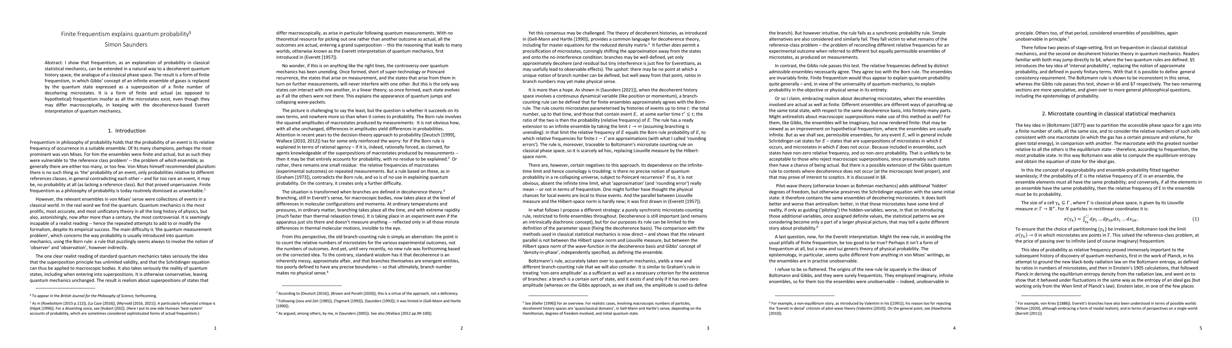 Thumbnail for Finite frequentism explains quantum probability