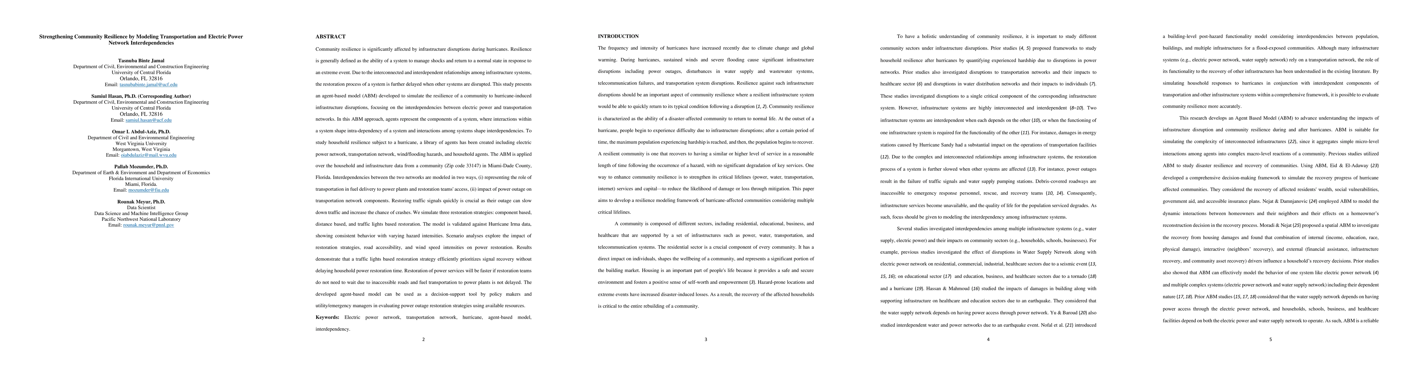 Thumbnail for Strengthening Community Resilience by Modeling Transportation and
  Electric Power Network Interdependencies