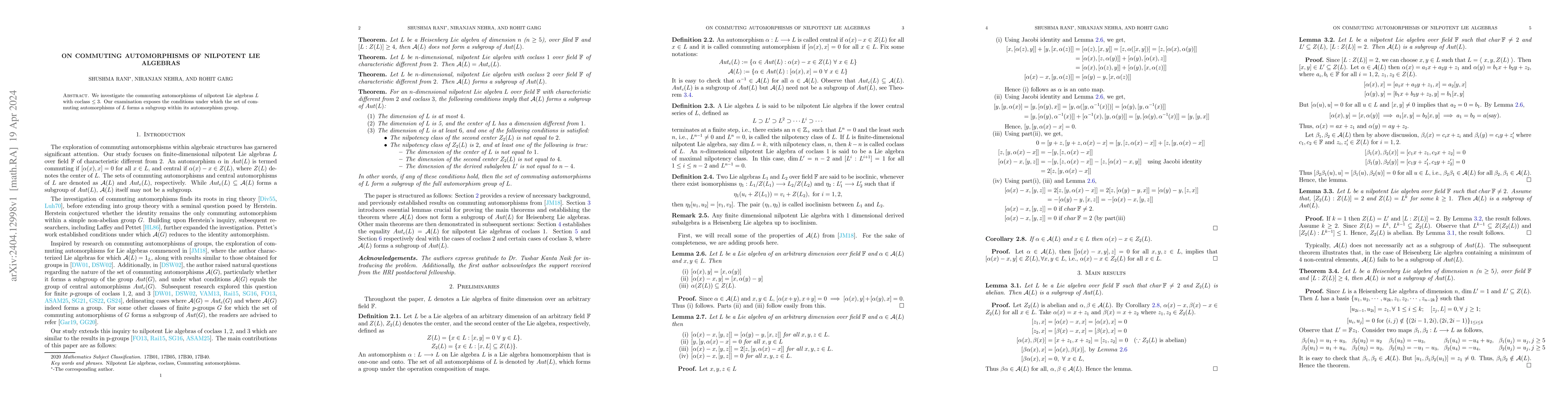 Thumbnail for On Commuting automorphisms of nilpotent Lie algebras