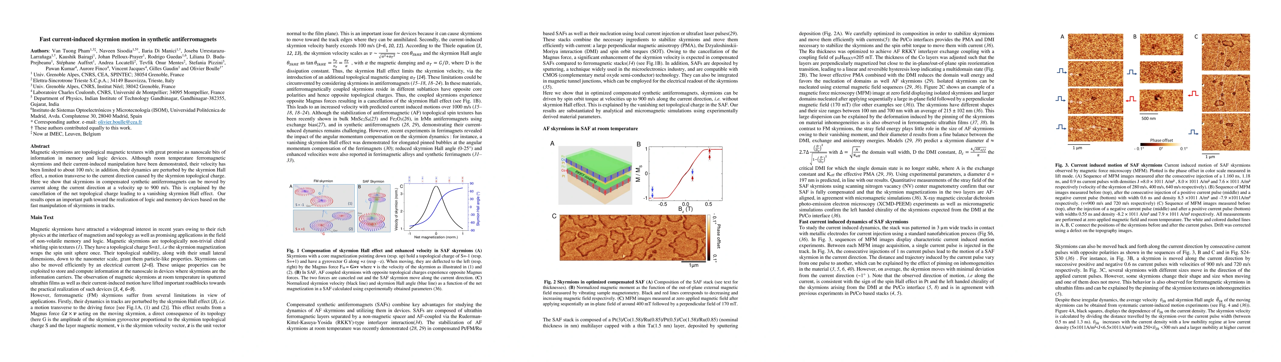 Thumbnail for Fast current-induced skyrmion motion in synthetic antiferromagnets