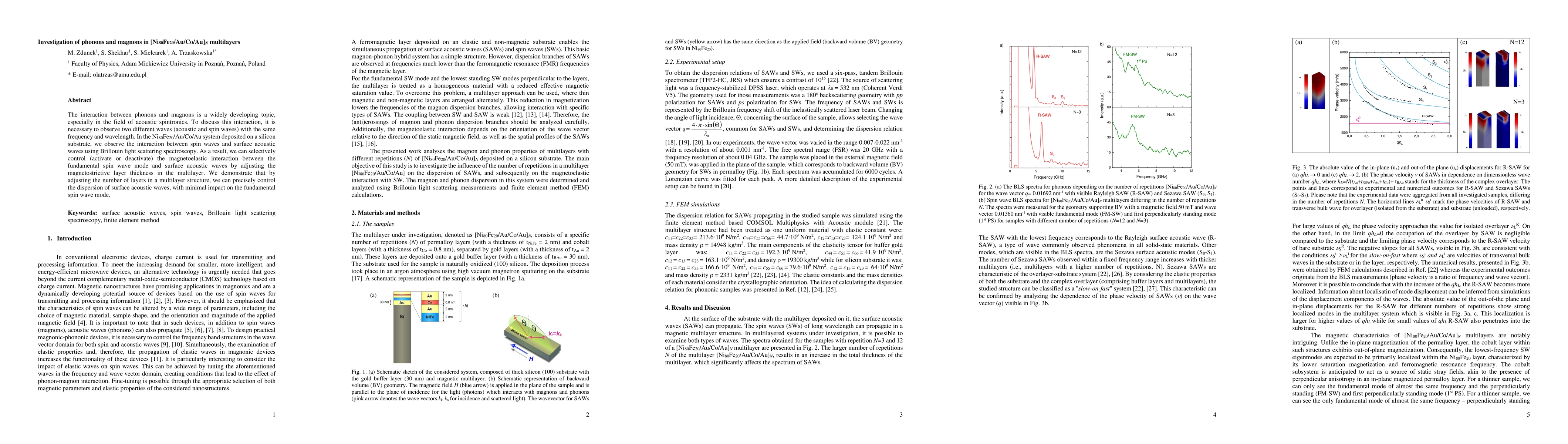 Thumbnail for Investigation of phonons and magnons in [Ni80Fe20/Au/Co/Au]N multilayers
