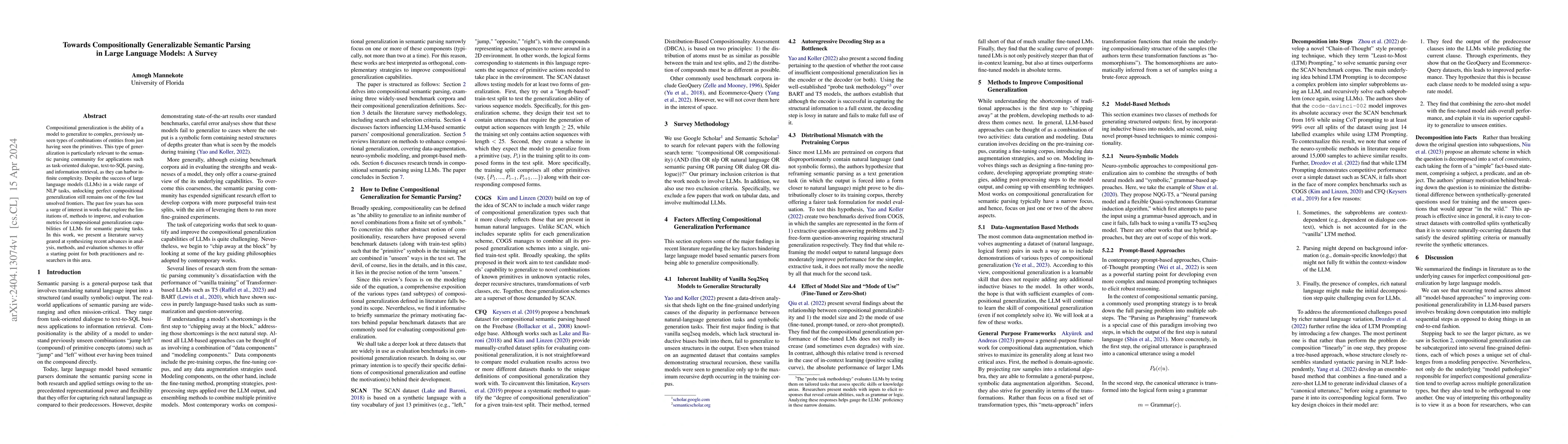 Thumbnail for Towards Compositionally Generalizable Semantic Parsing in Large Language
  Models: A Survey