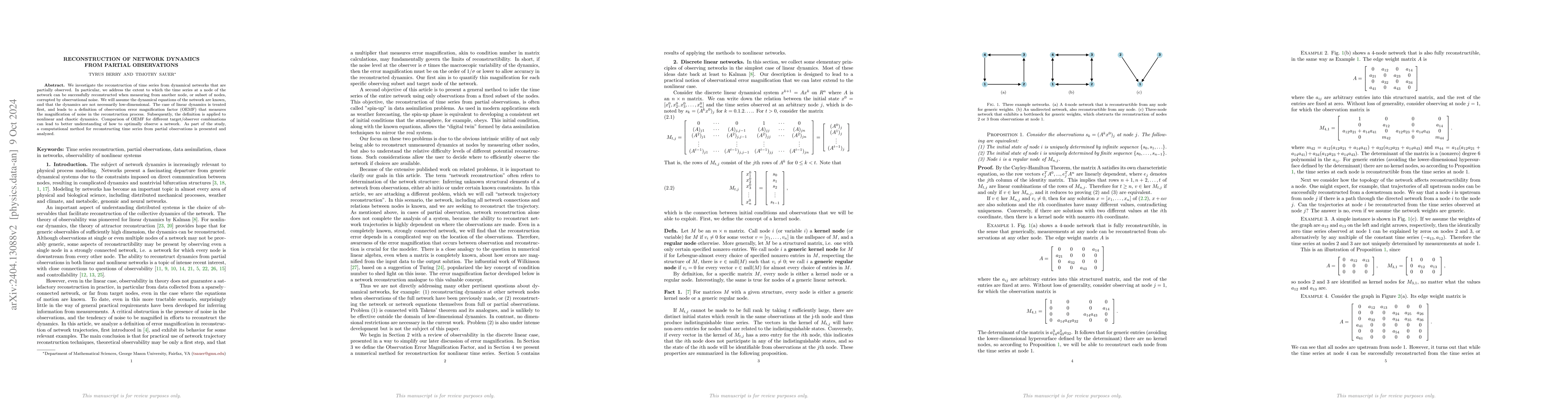 Thumbnail for Reconstruction of network dynamics from partial observations
