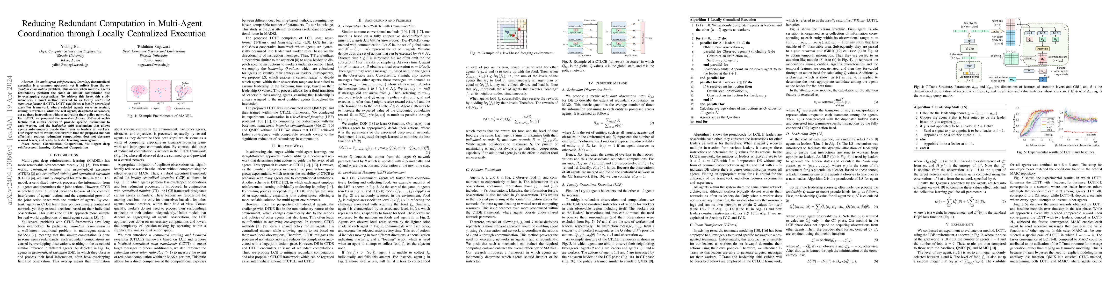 Thumbnail for Reducing Redundant Computation in Multi-Agent Coordination through
  Locally Centralized Execution