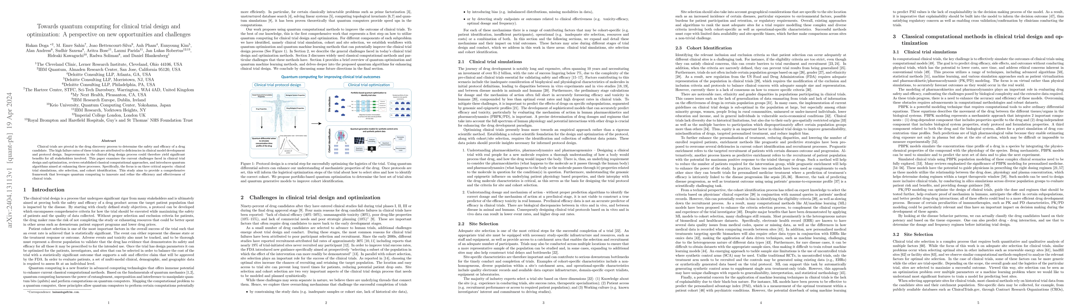 Thumbnail for Towards quantum computing for clinical trial design and optimization: A
  perspective on new opportunities and challenges