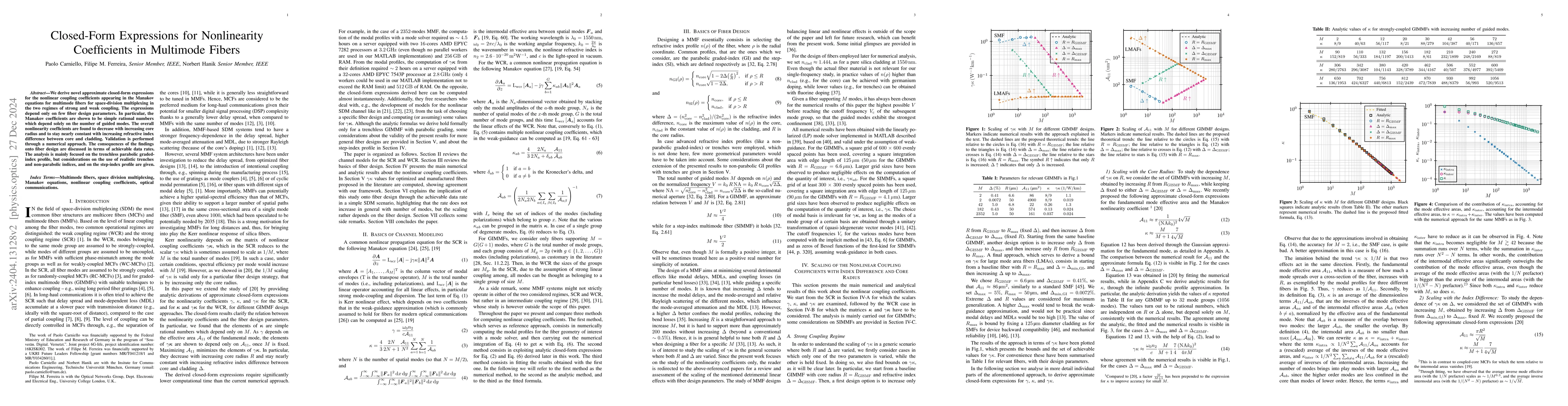 Thumbnail for Nonlinear Coupling Coefficients in Multimode Fibers for the Strong
  Coupling Regime Within Mode Groups and Across Mode Groups