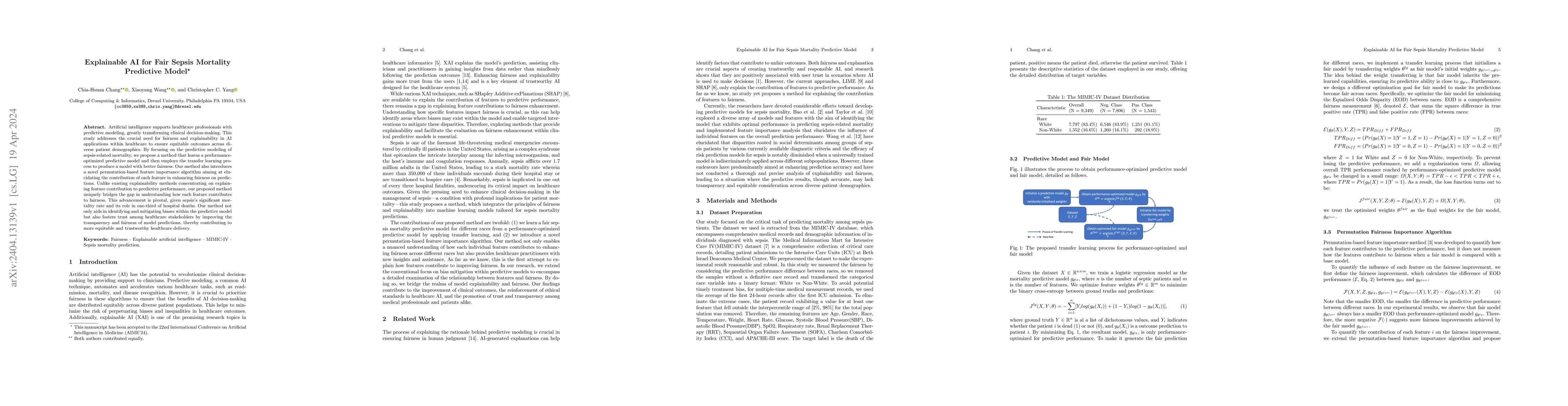 Thumbnail for Explainable AI for Fair Sepsis Mortality Predictive Model