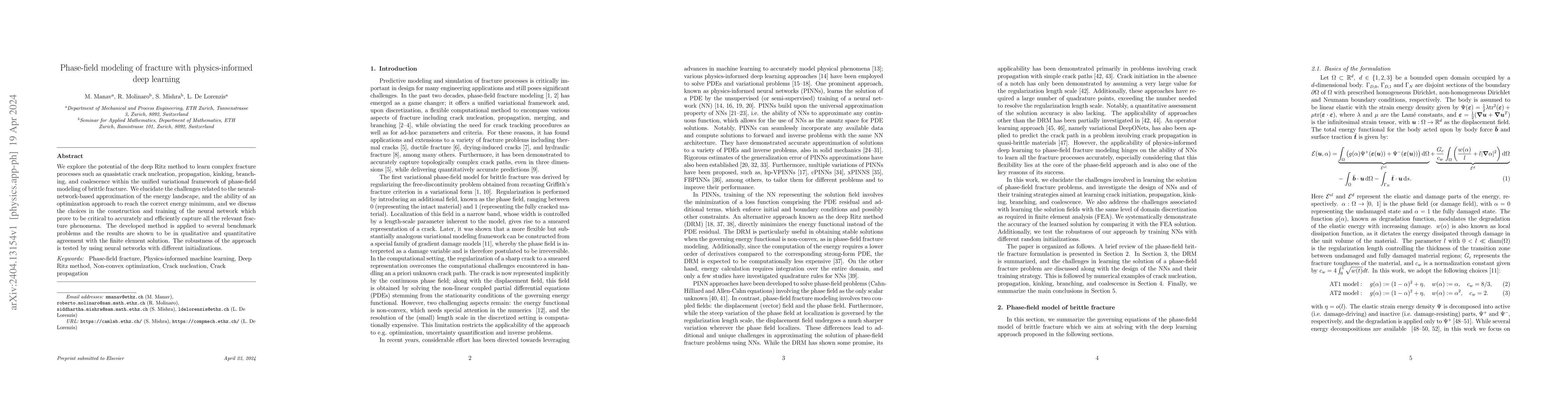 Thumbnail for Phase-Field Modeling of Fracture with Physics-Informed Deep Learning