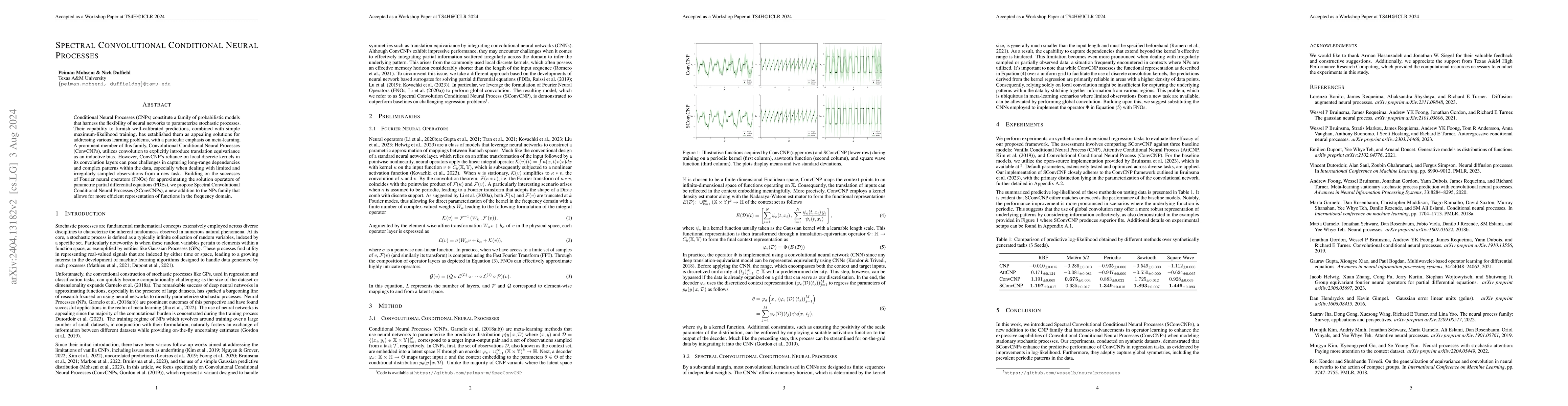 Thumbnail for Spectral Convolutional Conditional Neural Processes