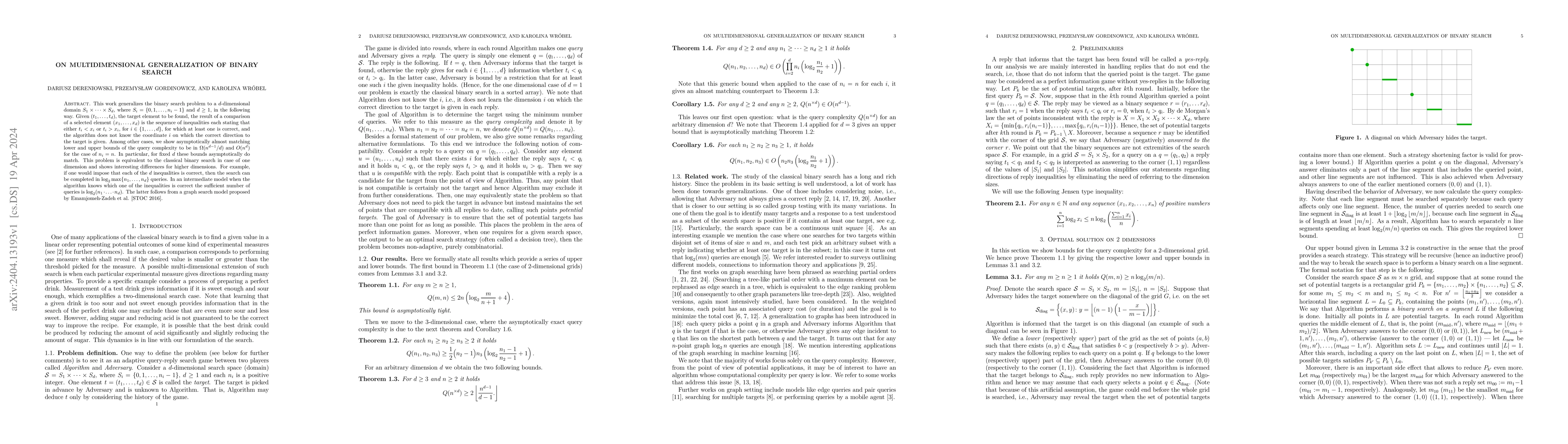 Thumbnail for On multidimensional generalization of binary search