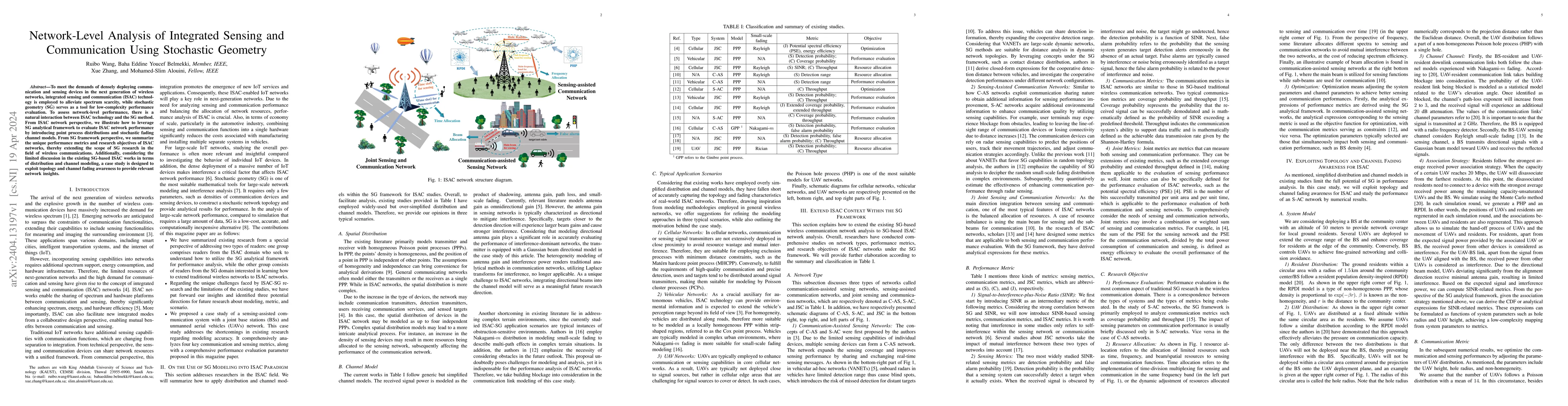Thumbnail for Network-Level Analysis of Integrated Sensing and Communication Using
  Stochastic Geometry