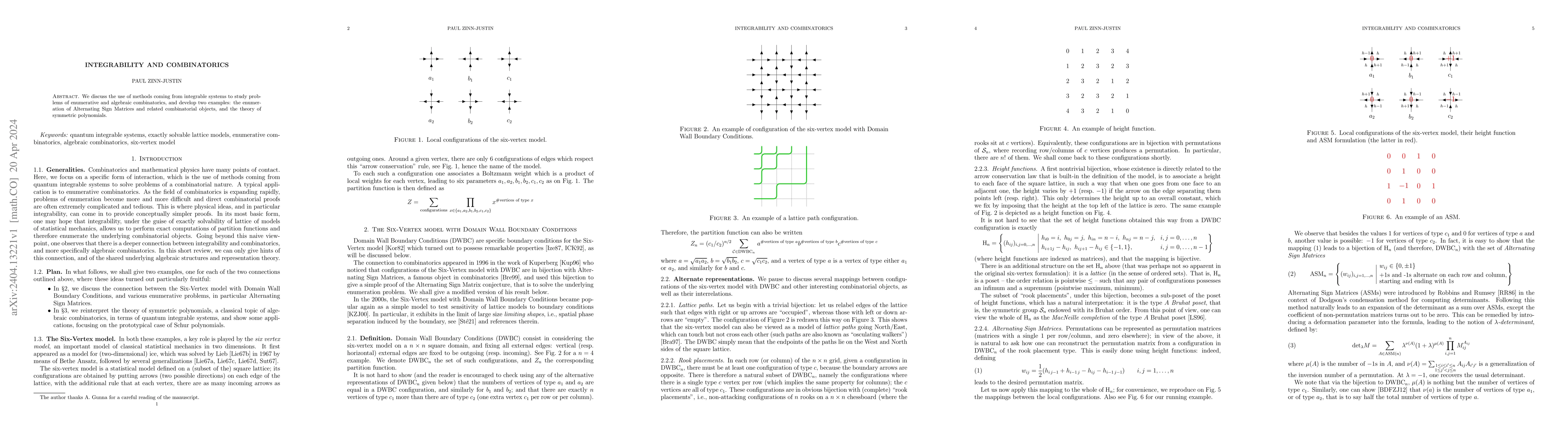 Thumbnail for Integrability and combinatorics