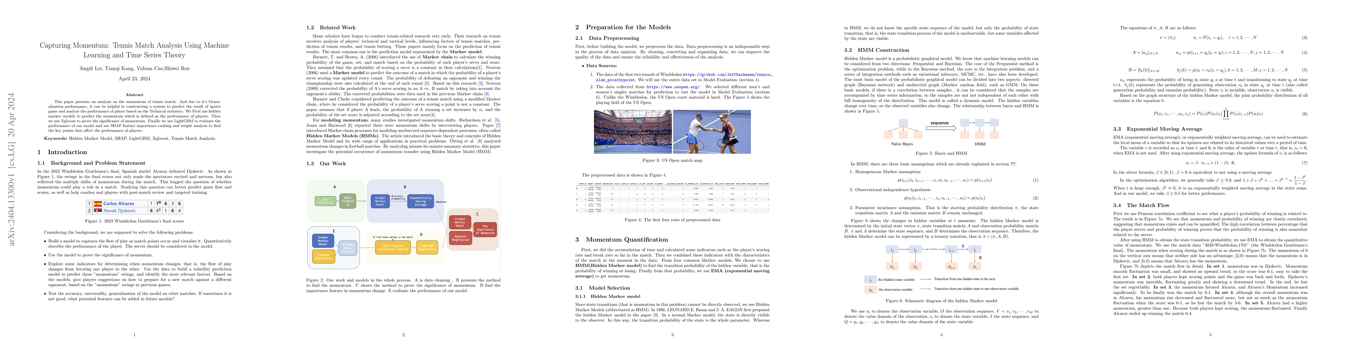 Thumbnail for Capturing Momentum: Tennis Match Analysis Using Machine Learning and
  Time Series Theory