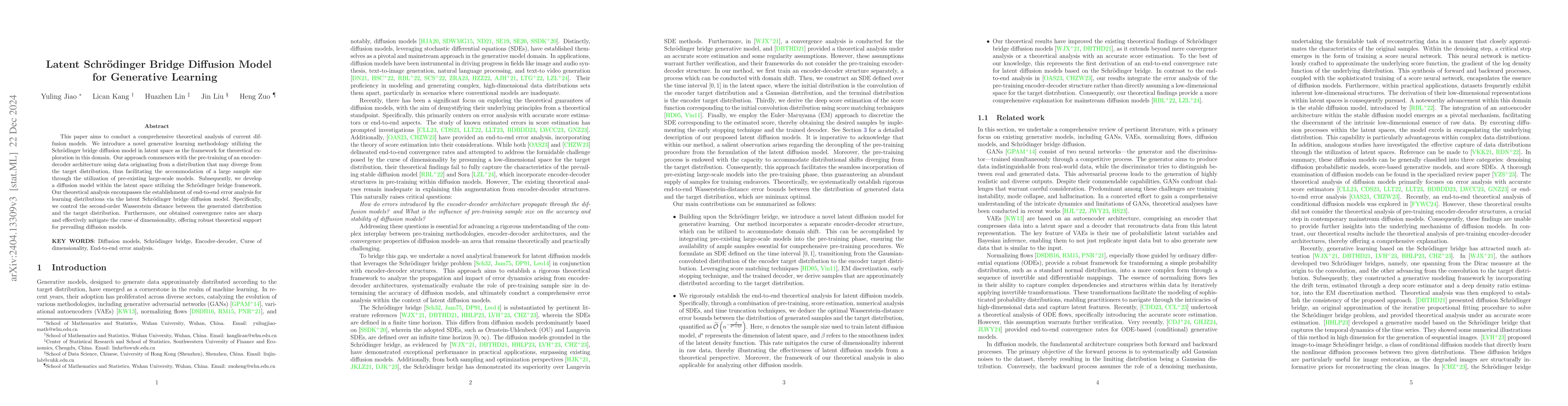 Thumbnail for Latent Schr{\"o}dinger Bridge Diffusion Model for Generative Learning