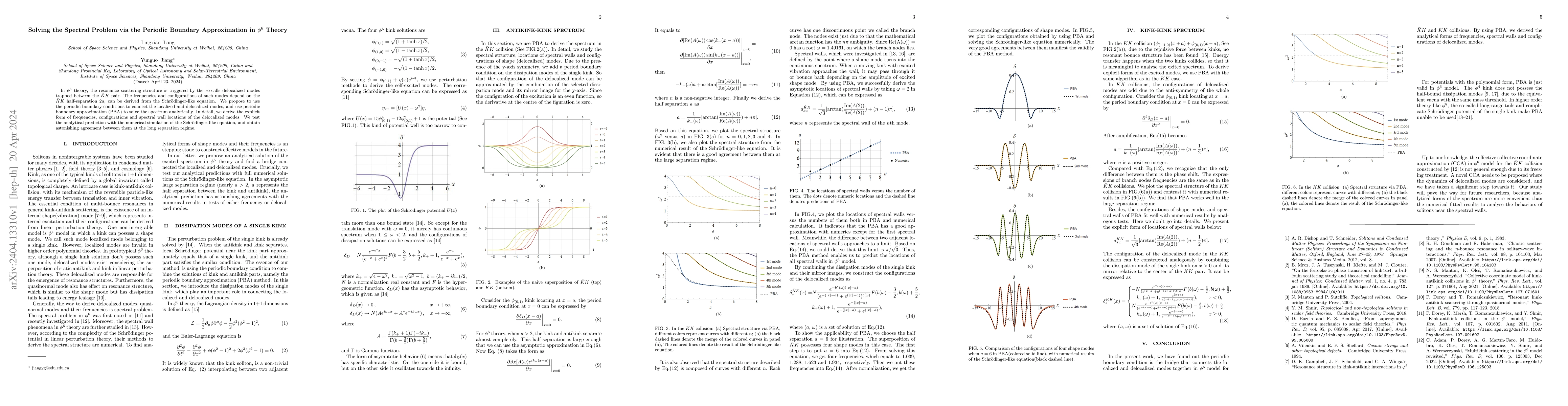 Thumbnail for Solving the Spectral Problem via the Periodic Boundary Approximation in
  $\phi^6$ Theory