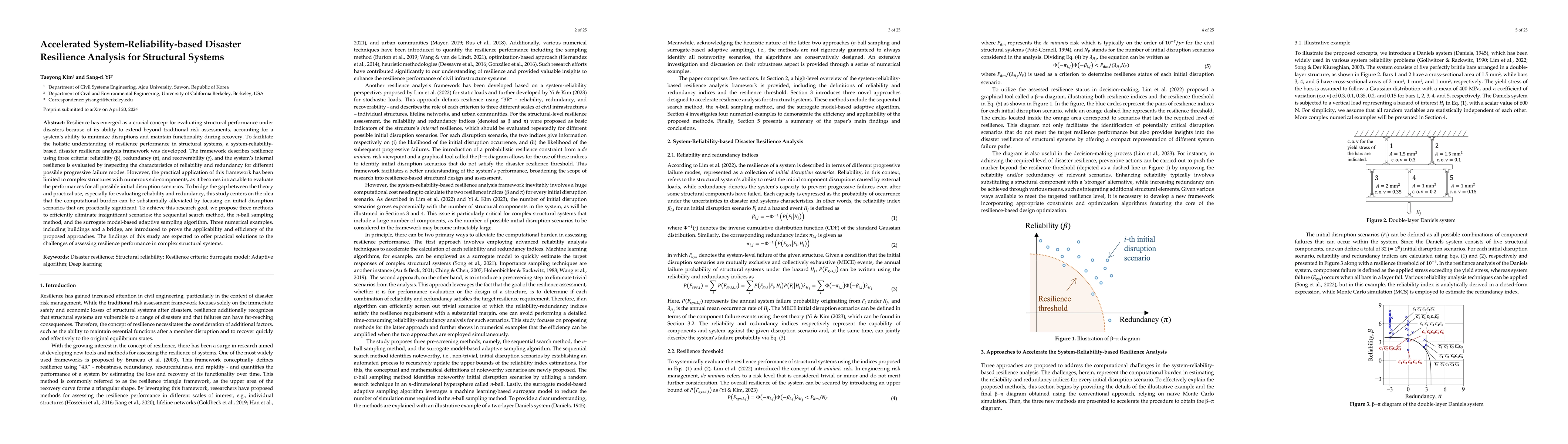 Thumbnail for Accelerated System-Reliability-based Disaster Resilience Analysis for
  Structural Systems