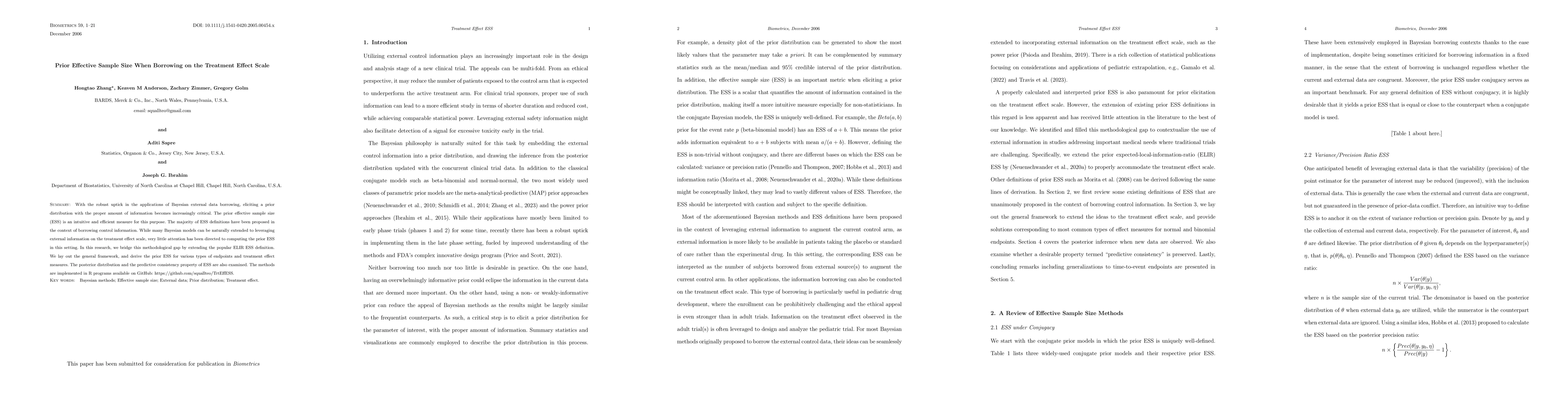 Thumbnail for Prior Effective Sample Size When Borrowing on the Treatment Effect Scale