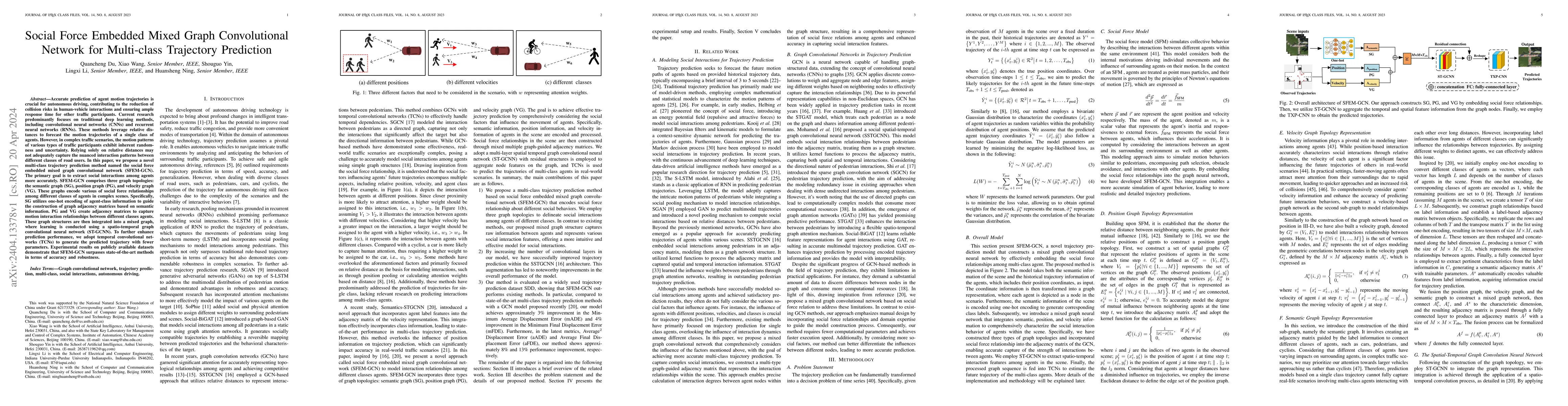 Thumbnail for Social Force Embedded Mixed Graph Convolutional Network for Multi-class
  Trajectory Prediction
