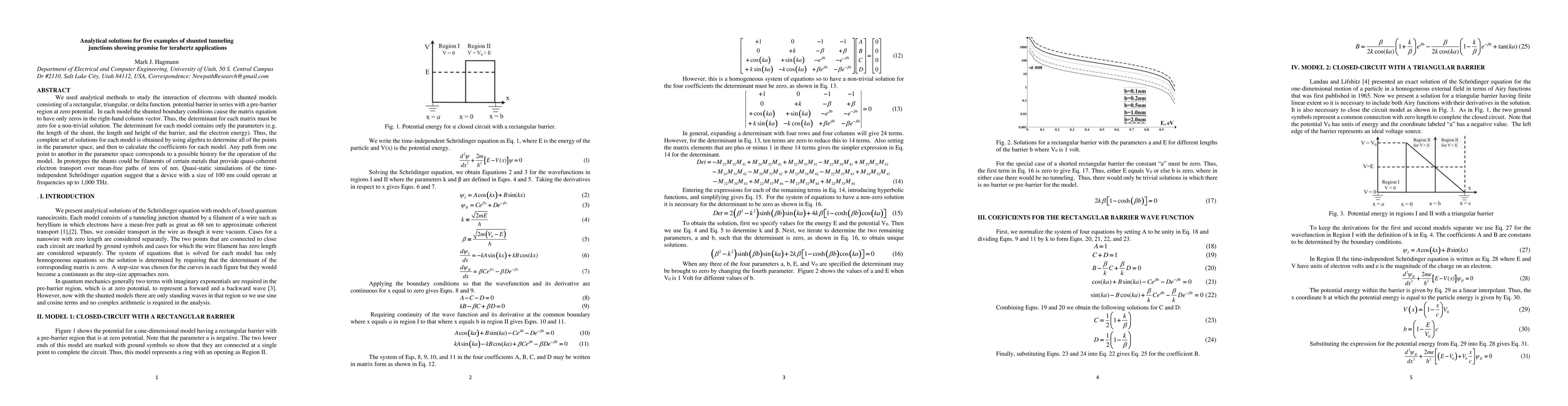 Thumbnail for Analytical solutions for five examples of shunted tunneling junctions
  showing promise for terahertz applications