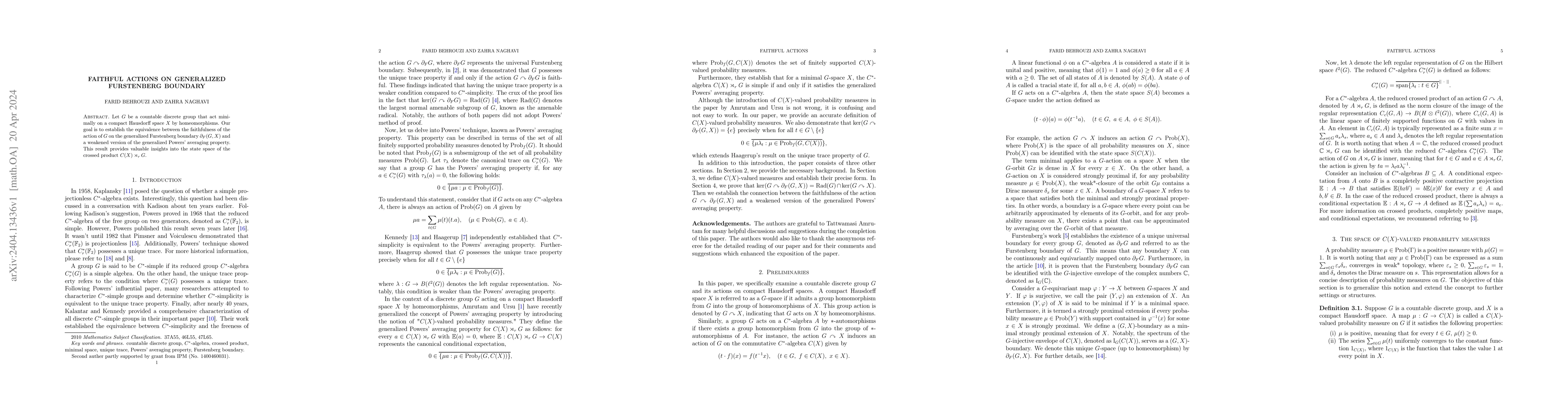 Thumbnail for Faithful actions on generalized Furstenberg boundary