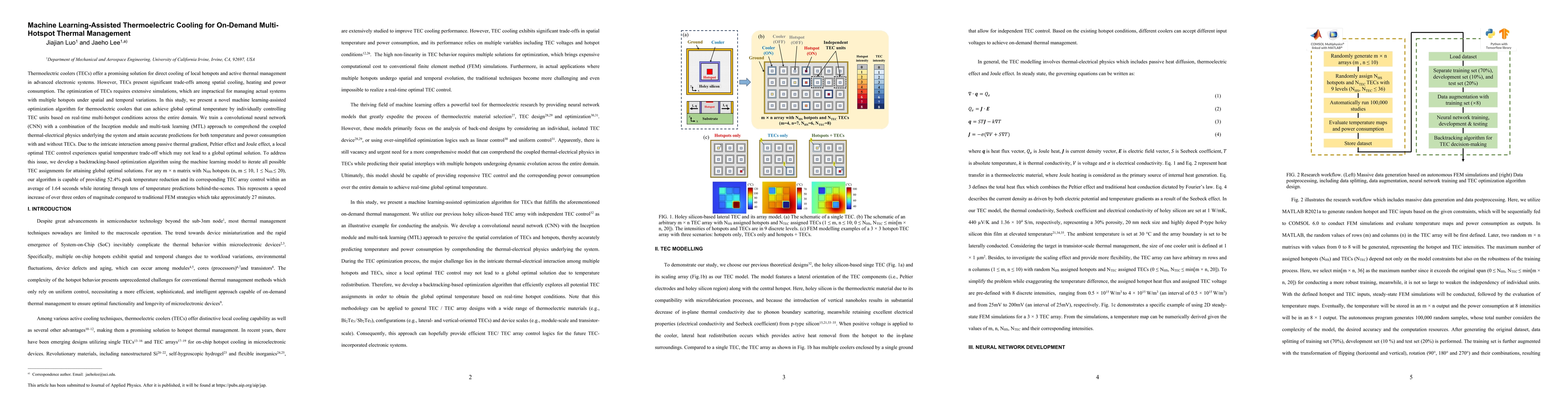 Thumbnail for Machine Learning-Assisted Thermoelectric Cooling for On-Demand
  Multi-Hotspot Thermal Management