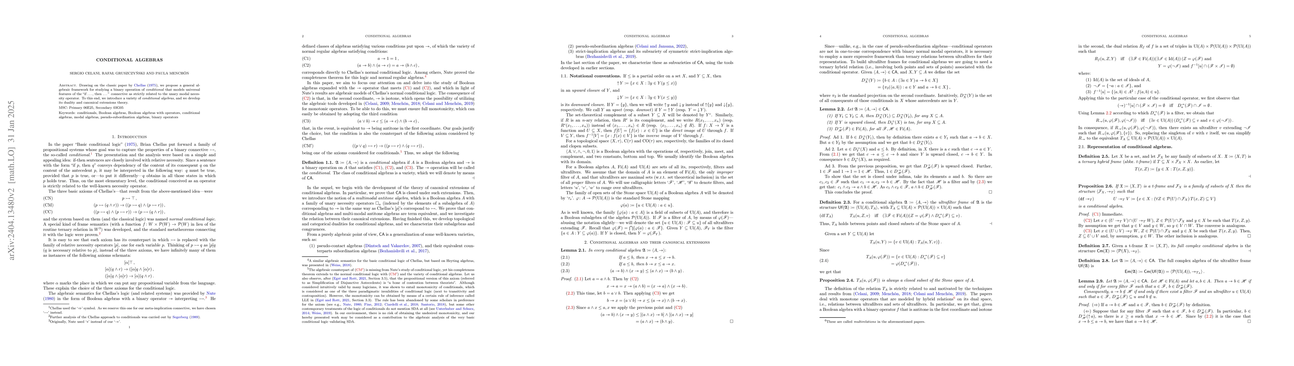 Thumbnail for Conditional algebras