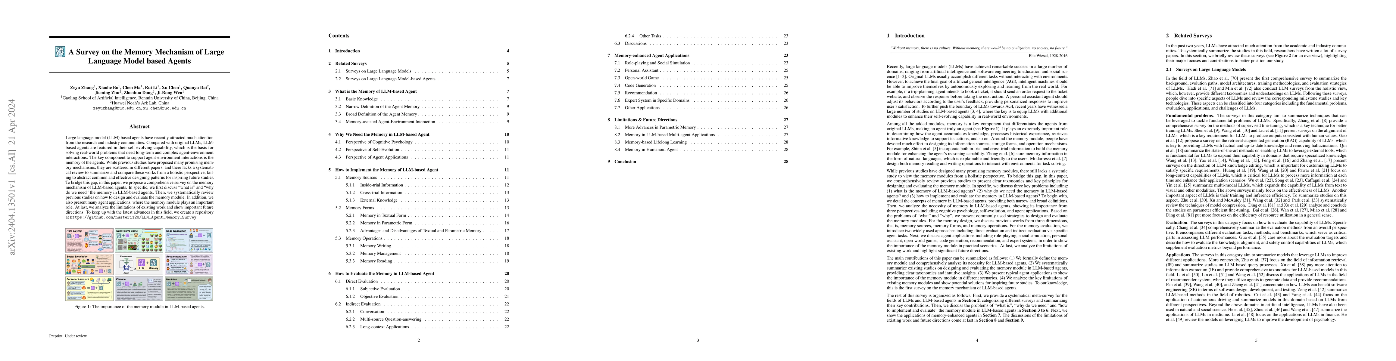 Thumbnail for A Survey on the Memory Mechanism of Large Language Model based Agents
