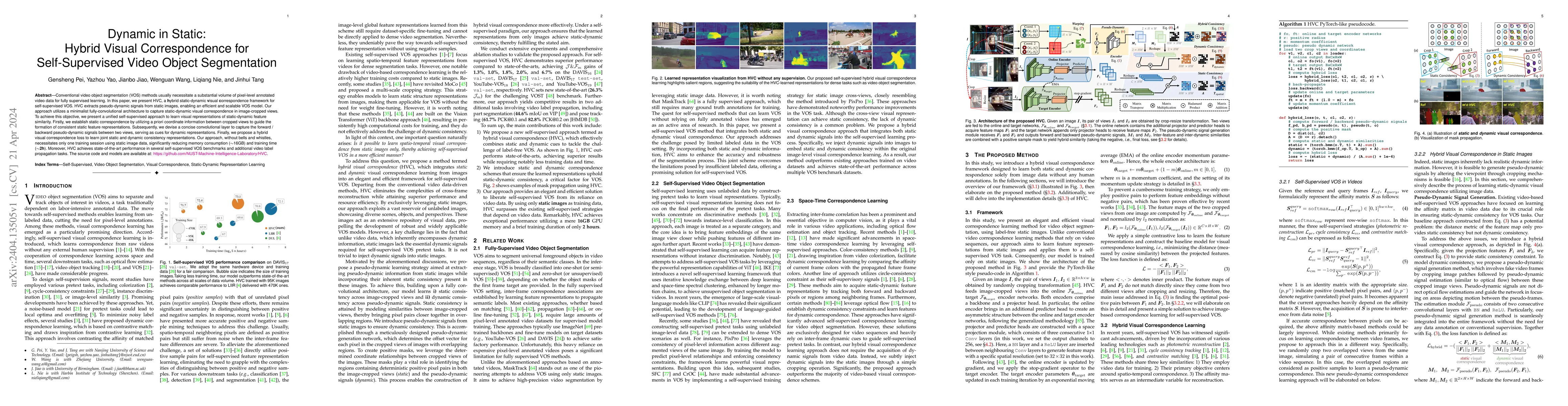 Thumbnail for Dynamic in Static: Hybrid Visual Correspondence for Self-Supervised
  Video Object Segmentation