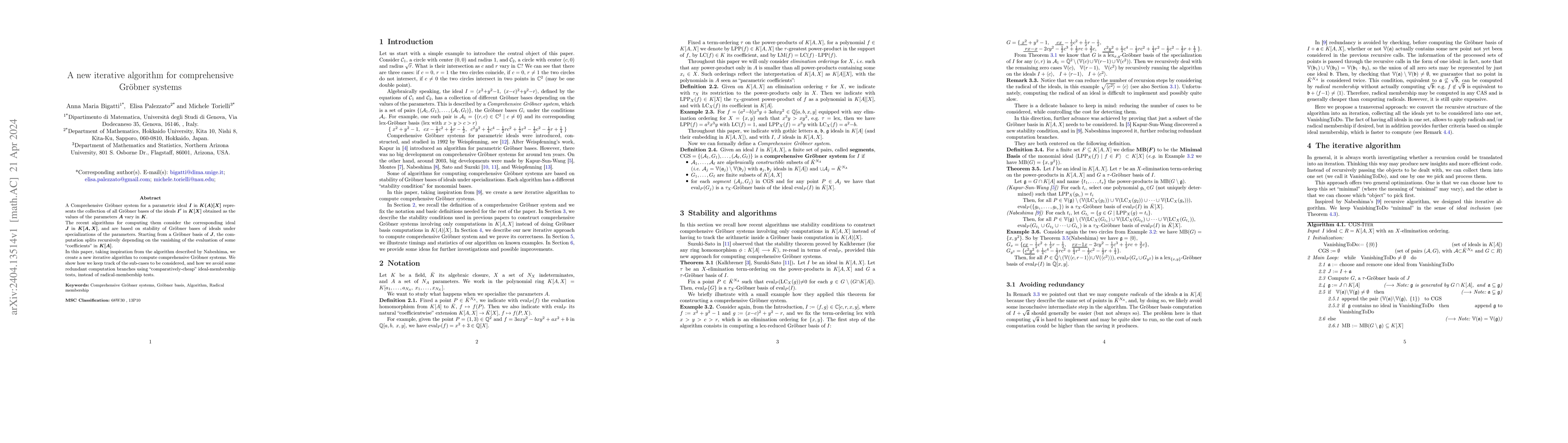 Thumbnail for A new iterative algorithm for comprehensive Grobner systems