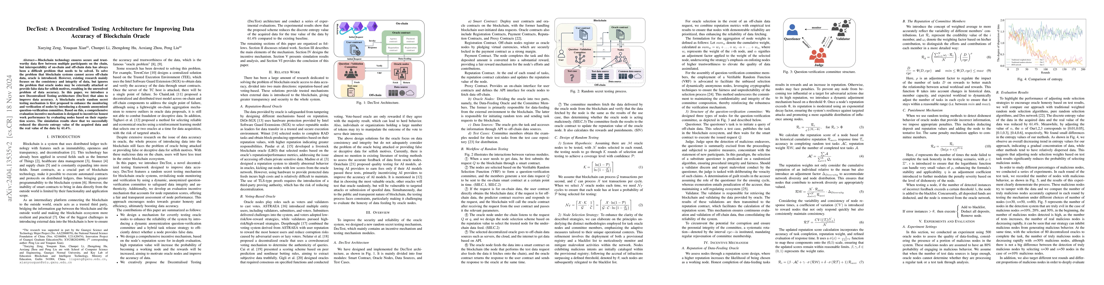 Thumbnail for DesTest: A Decentralised Testing Architecture for Improving Data
  Accuracy of Blockchain Oracle