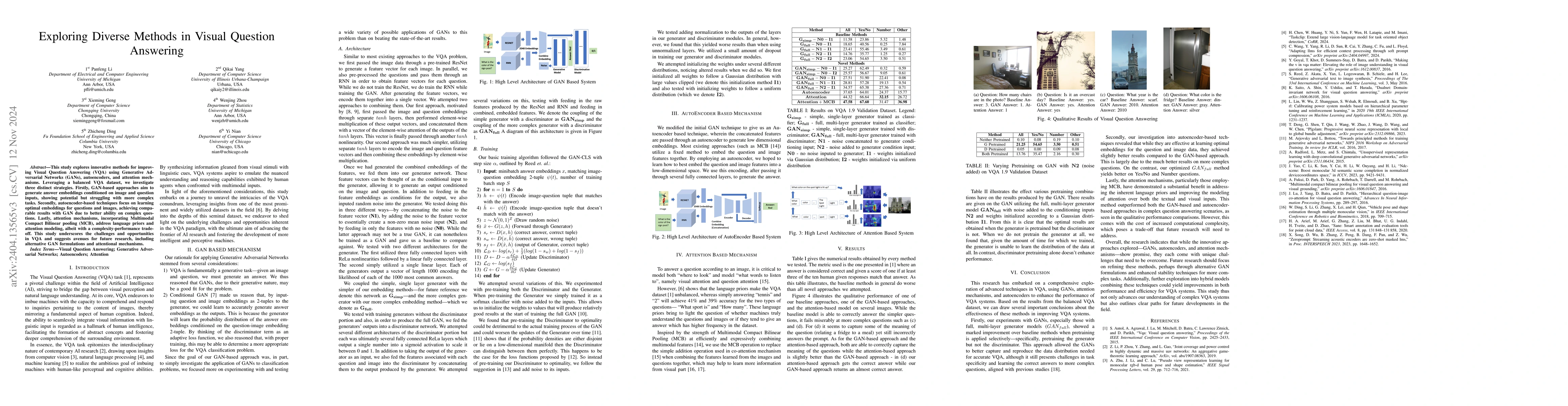 Thumbnail for Exploring Diverse Methods in Visual Question Answering