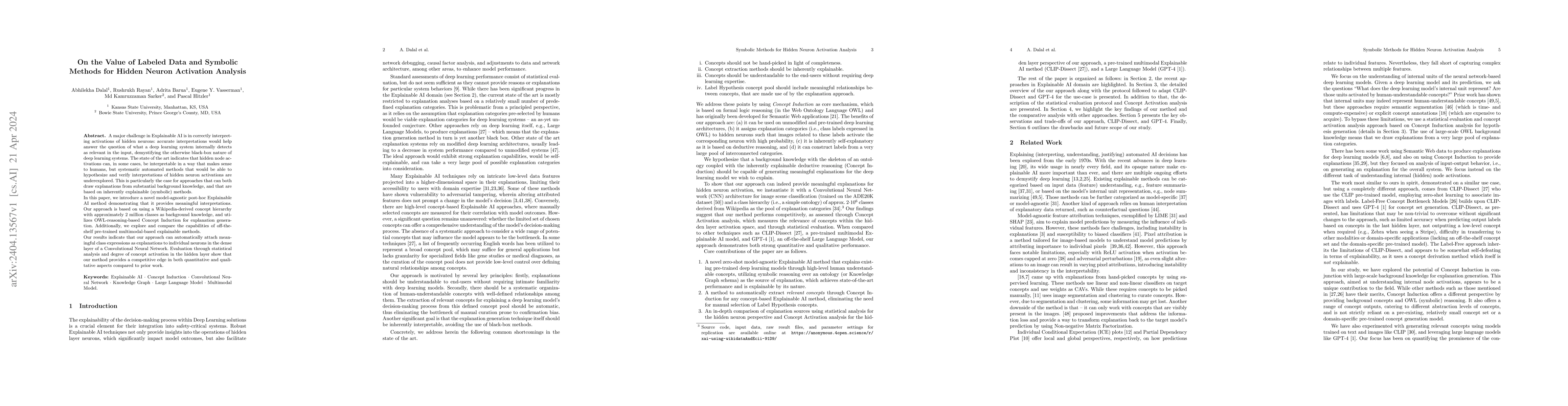 Thumbnail for On the Value of Labeled Data and Symbolic Methods for Hidden Neuron
  Activation Analysis