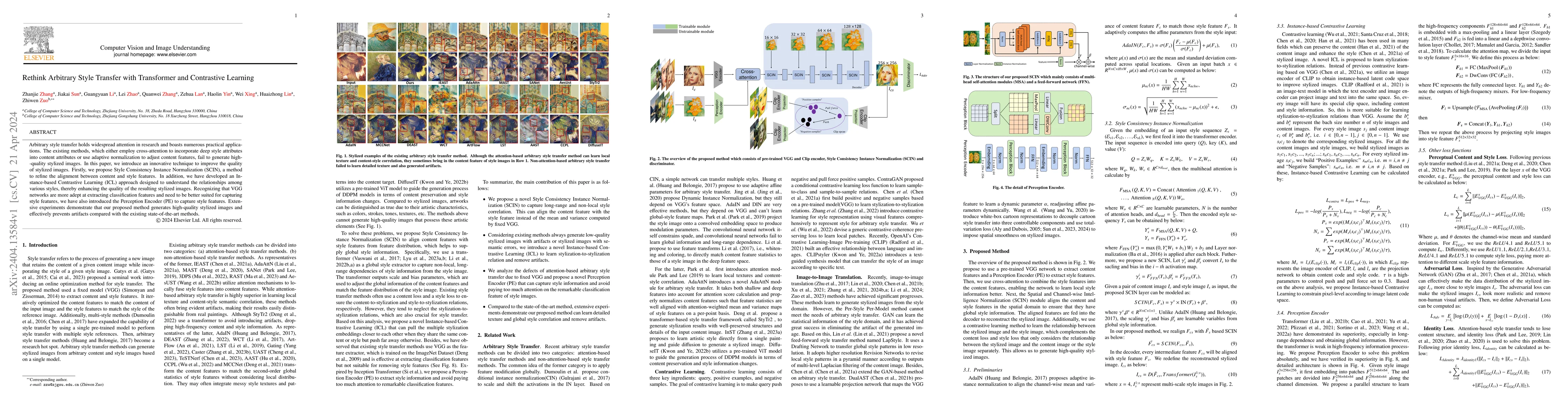 Thumbnail for Rethink Arbitrary Style Transfer with Transformer and Contrastive
  Learning