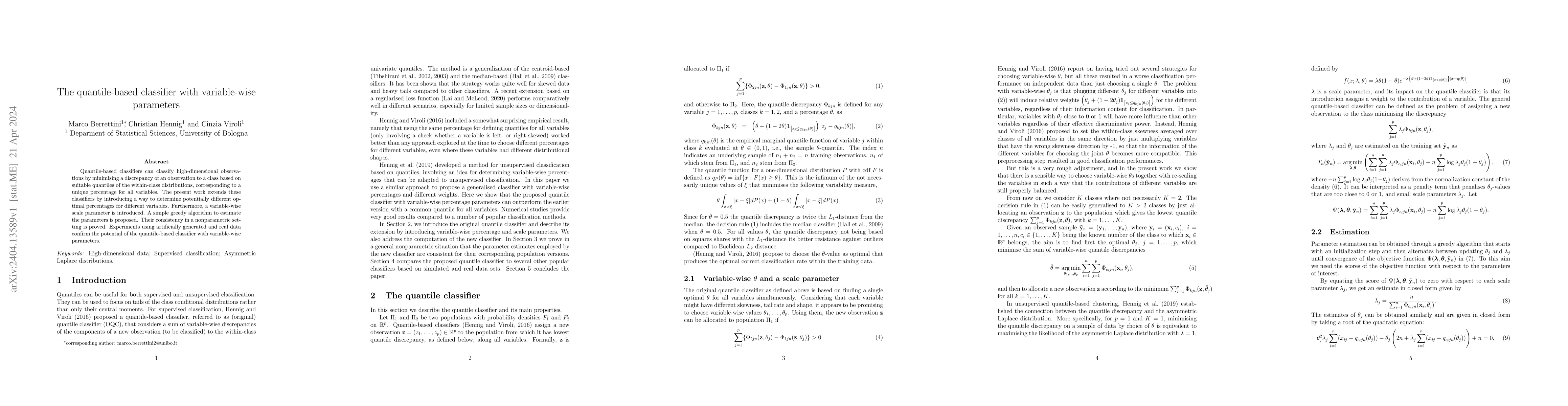 Thumbnail for The quantile-based classifier with variable-wise parameters