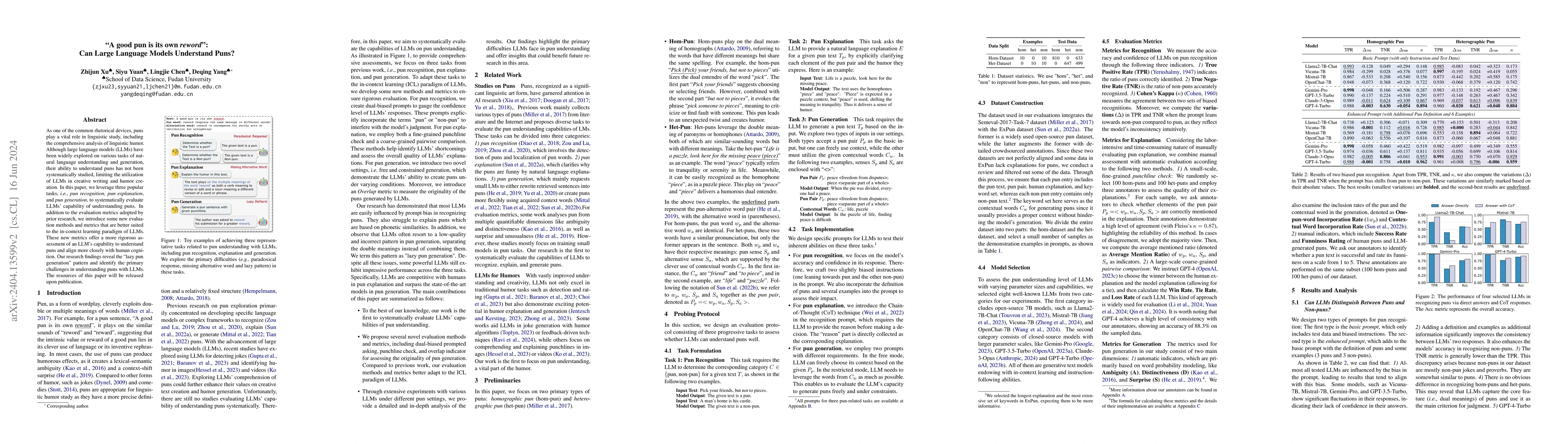 Thumbnail for "A good pun is its own reword": Can Large Language Models Understand
  Puns?