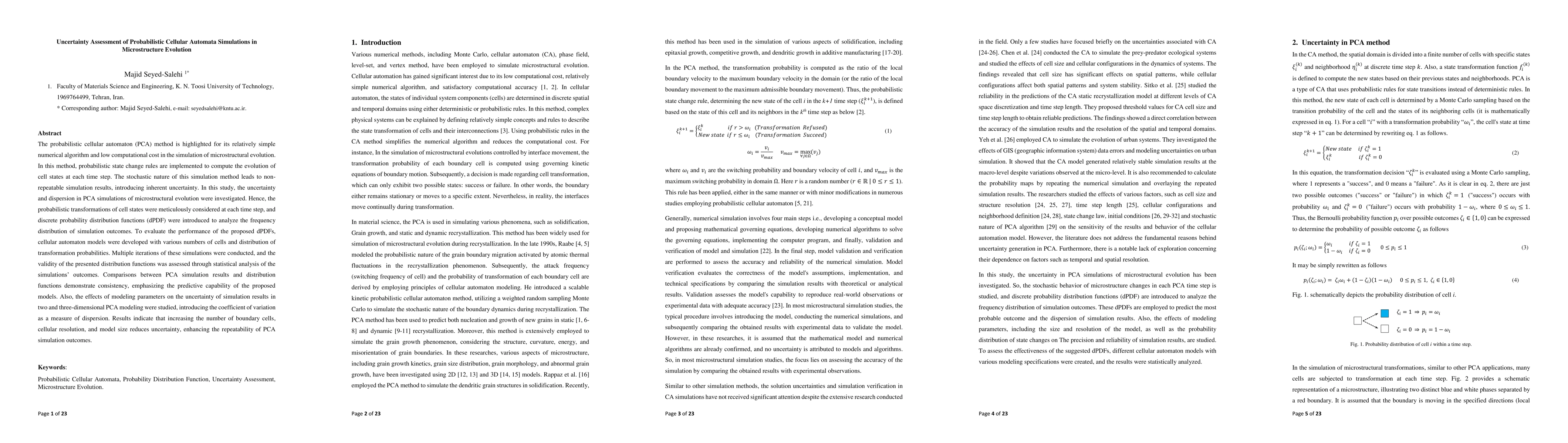 Thumbnail for Uncertainty Assessment of Probabilistic Cellular Automata Simulations in
  Microstructure Evolution