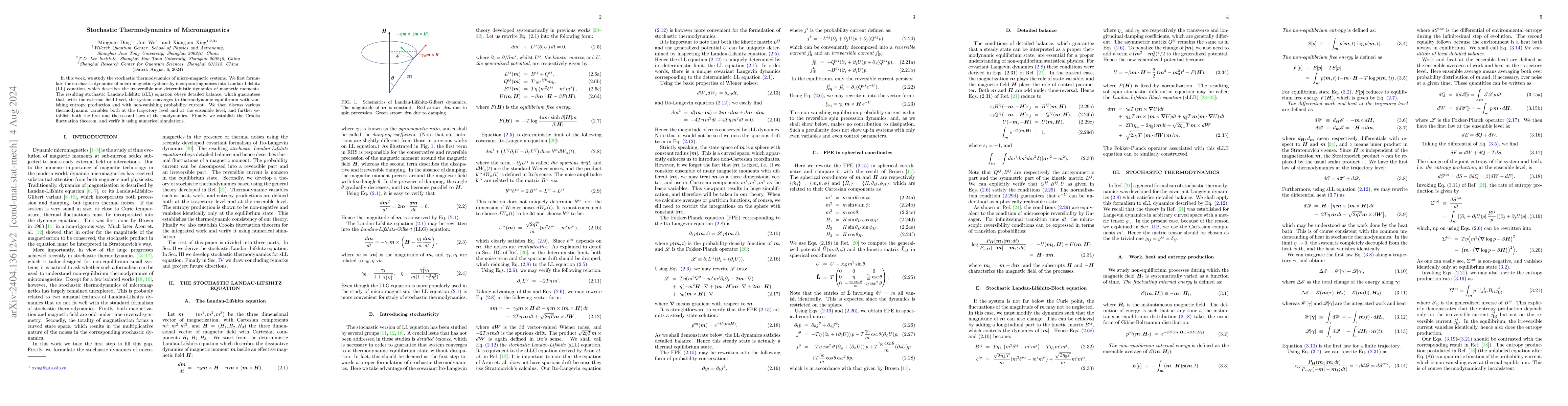Thumbnail for Stochastic Thermodynamics of Micromagnetics