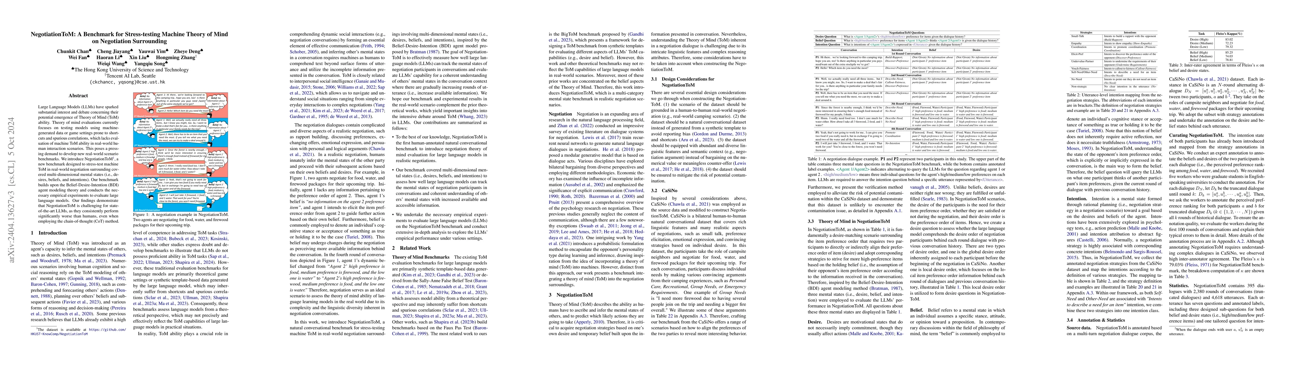 Thumbnail for NegotiationToM: A Benchmark for Stress-testing Machine Theory of Mind on
  Negotiation Surrounding
