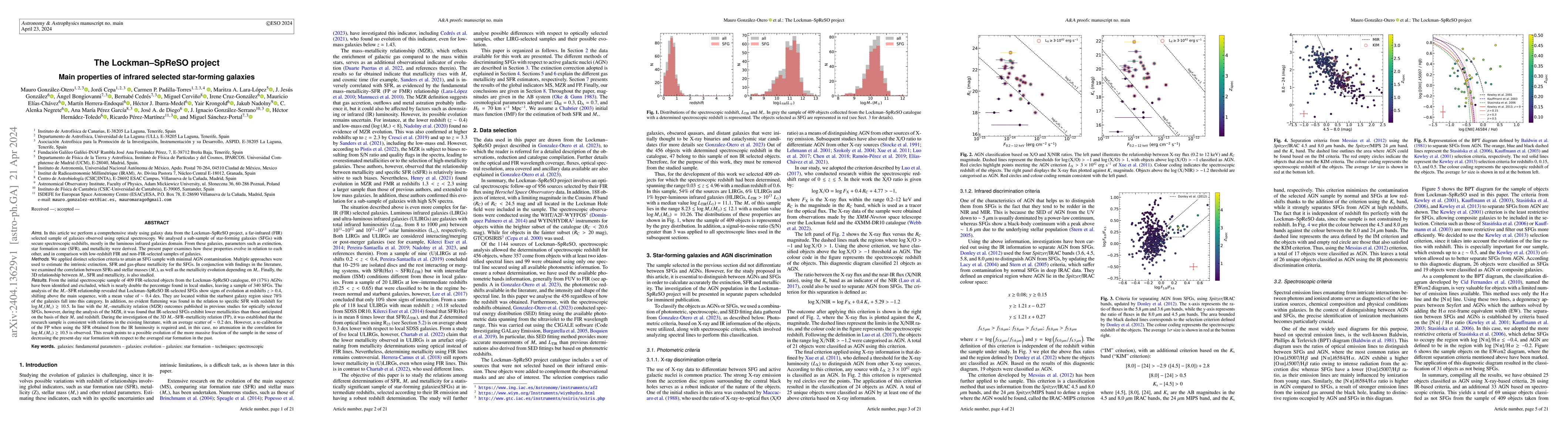 Thumbnail for The Lockman--SpReSO project. Main properties of infrared selected
  star-forming galaxies