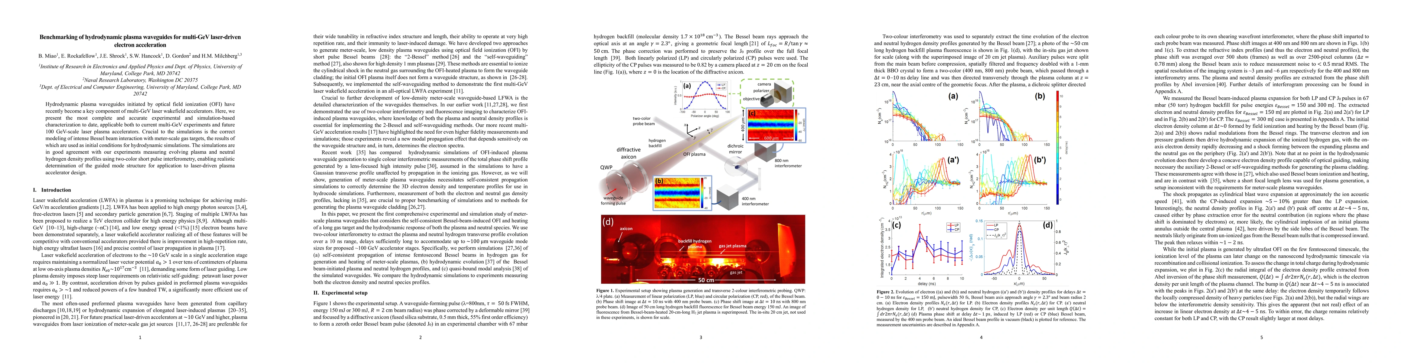 Thumbnail for Benchmarking of hydrodynamic plasma waveguides for multi-GeV
  laser-driven electron acceleration