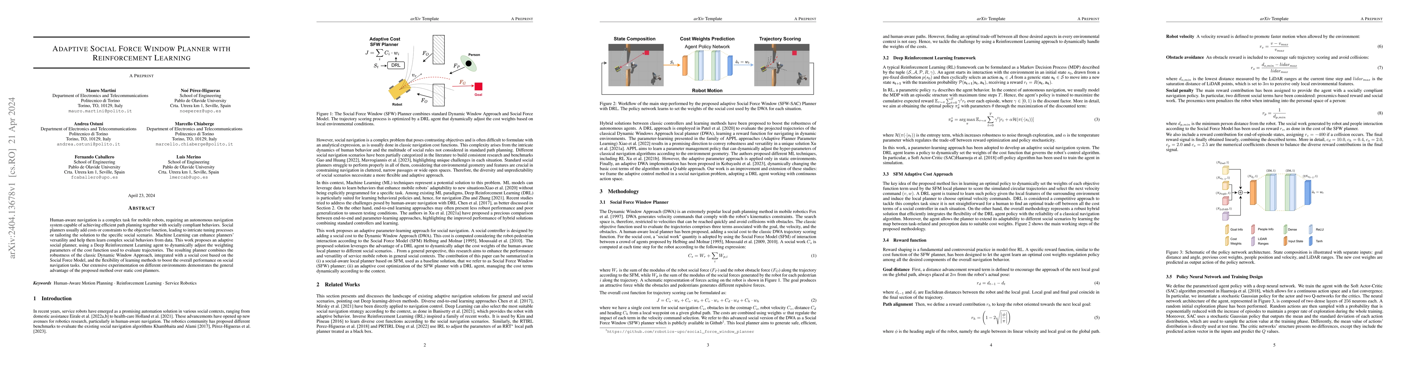 Thumbnail for Adaptive Social Force Window Planner with Reinforcement Learning