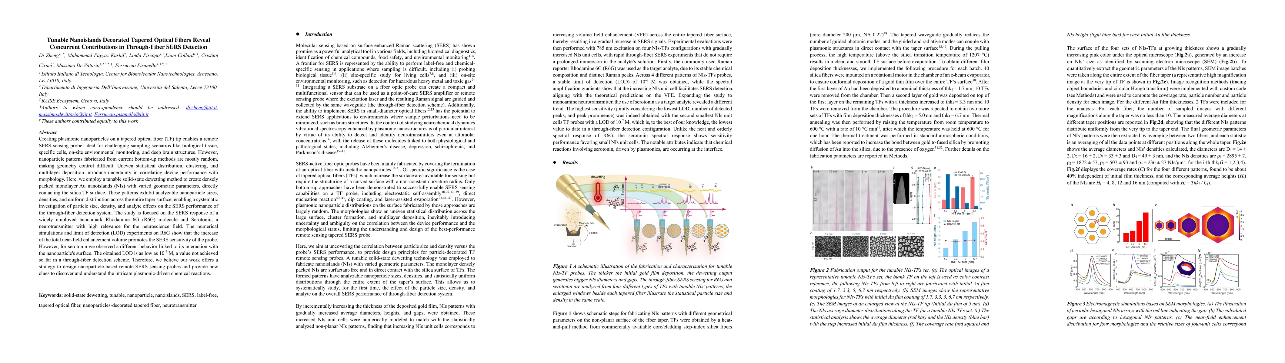 Thumbnail for Tunable Nanoislands Decorated Tapered Optical Fibers Reveal Concurrent
  Contributions in Through-Fiber SERS Detection